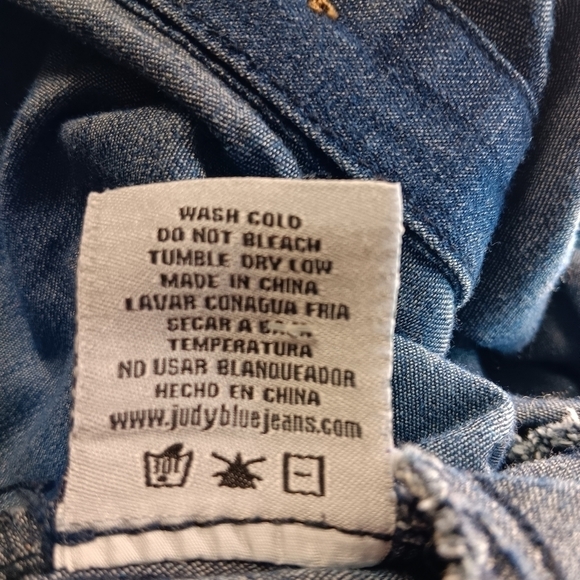 Judy Blue Denim Shirt Dress Women's Size S - Picture 5 of 7